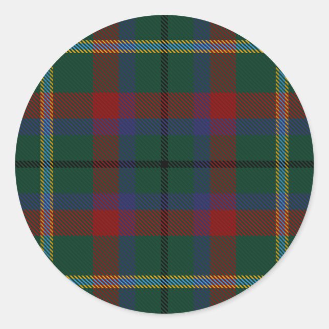County Mayo Irish Tartan Classic Round Sticker (Front)
