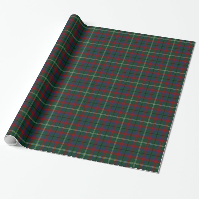 County Mayo Irish Tartan Wrapping Paper (Unrolled)