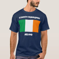 County Monaghan, Ireland with Irish flag