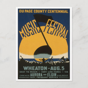 County Music Festival, 1939 Postcard
