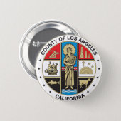 County of Los Angeles seal 6 Cm Round Badge (Front & Back)
