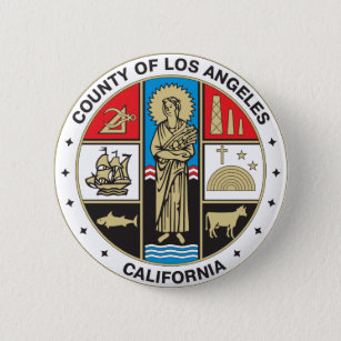 County of Los Angeles seal 6 Cm Round Badge
