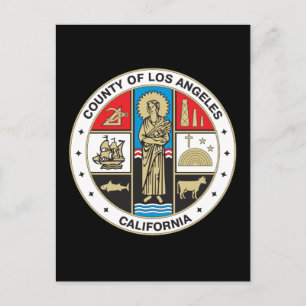 County of Los Angeles seal Postcard