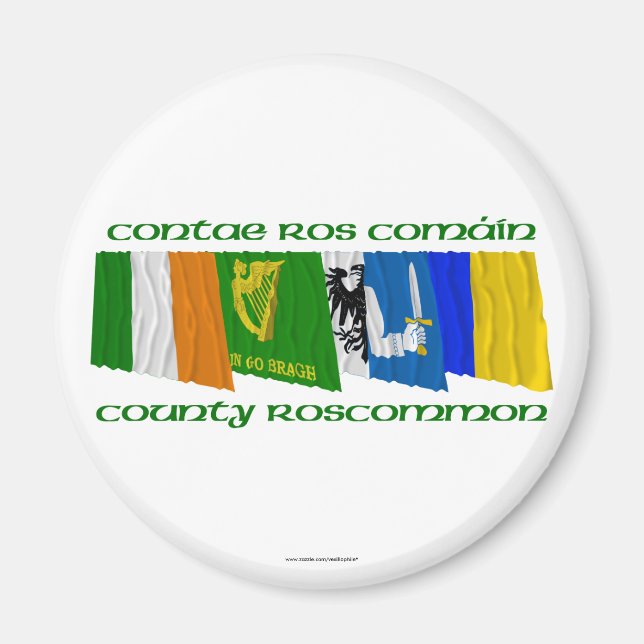 County Roscommon Flags Magnet (Front)