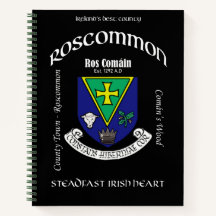 County Roscommon Ireland Crested Notebook