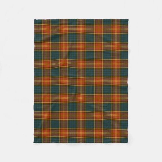 County Roscommon Irish Tartan Fleece Blanket (Front)