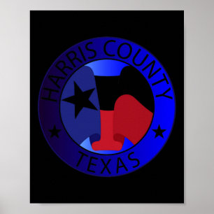 County Texas Kamala Harris 2024 Election Anti Trum Poster