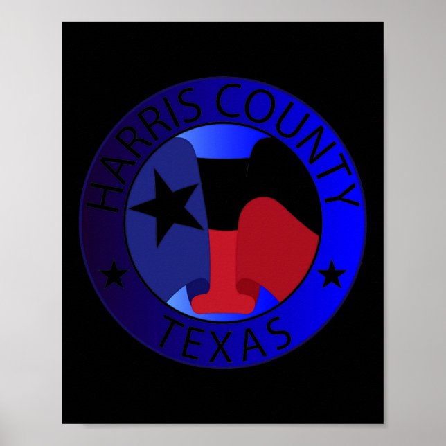 County Texas Kamala Harris 2024 Election Anti Trum Poster (Front)