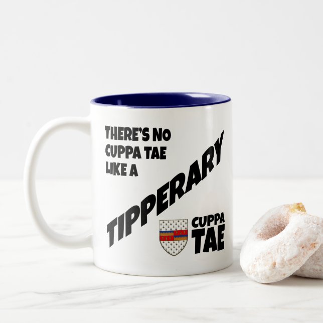 County Tipperary Ireland  Two-Tone Coffee Mug (With Donut)