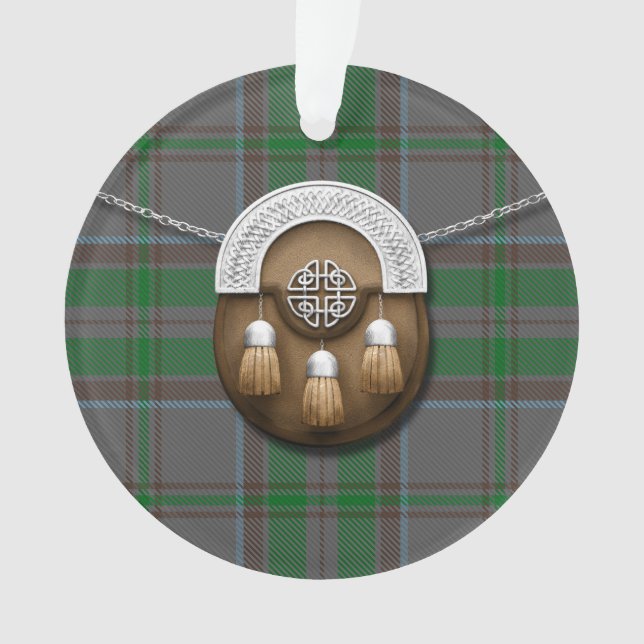 County Wicklow Irish Tartan And Sporran Ornament (Front)