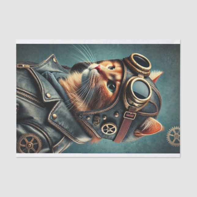 coupage tissue paper, steampunk paper (Front)