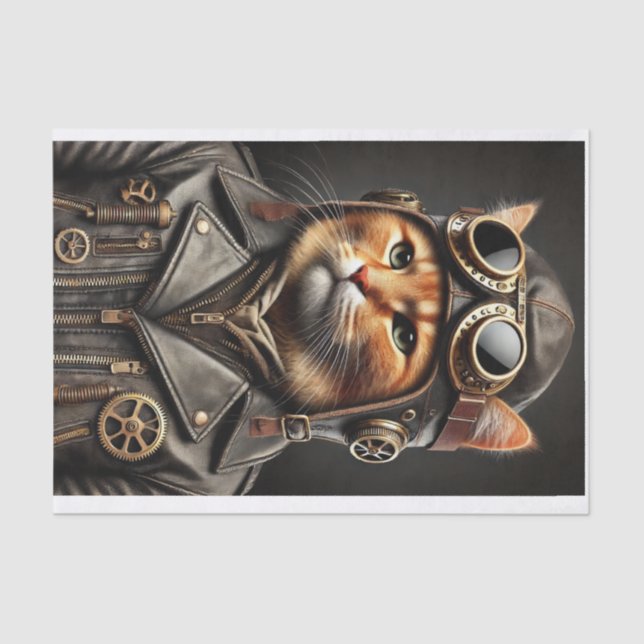 coupage tissue paper, steampunk tissue paper (Front)