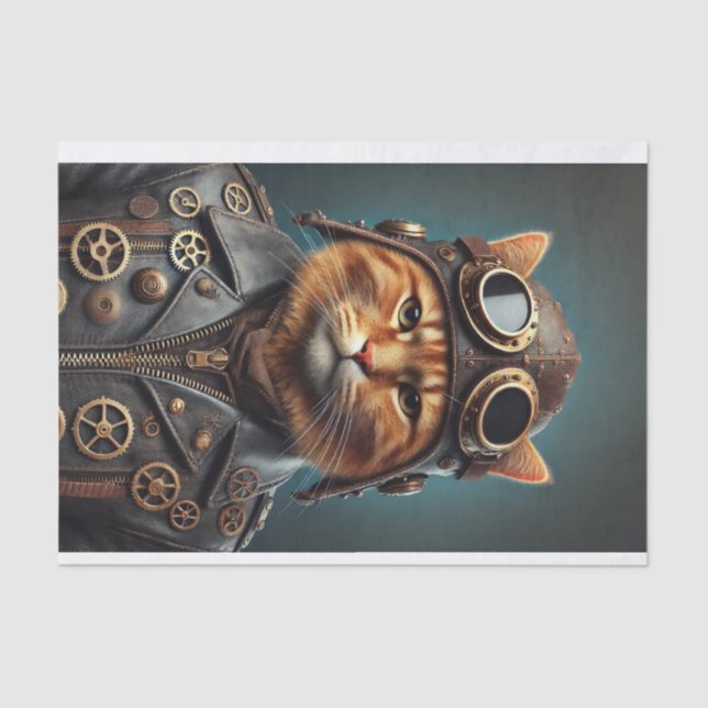 coupage tissue paper, steampunk tissue paper (Front)