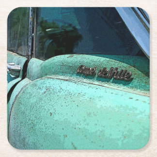 Coupe de Ville Cadillac Square Paper Coaster