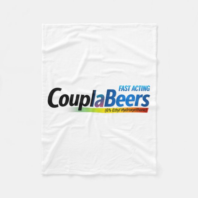 Couplabeers Couple Of Beers Funny Meme Fast Acting Fleece Blanket (Front)