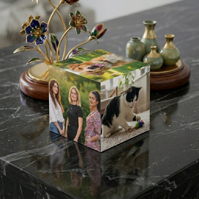 Couple Anniversary Personalised Photo Cube Gift (Creator Uploaded)