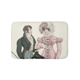 Couple Antique Wedding 1823 Man Woman Fashion Bath Mat