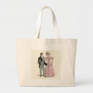 Couple Antique Wedding 1823 Man Woman Fashion Large Tote Bag