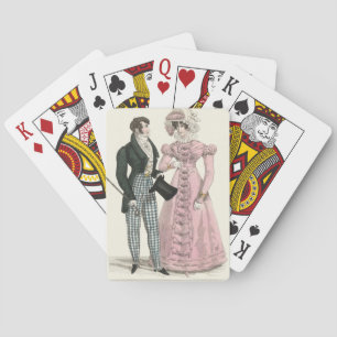 Couple Antique Wedding 1823 Man Woman Fashion Playing Cards