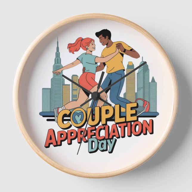 Couple Appreciation Day Clock (Front)