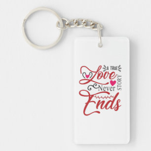 Couple Art A True Love Story Never End Key Ring