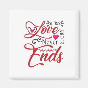 Couple Art A True Love Story Never End Magnet