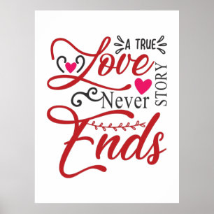 Couple Art A True Love Story Never End Poster