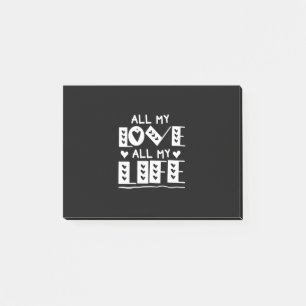 Couple Art All My Love All My Life Post-it Notes