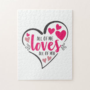 Couple Art All Of Me Loves All Of You Jigsaw Puzzle