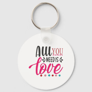 Couple Art All You Need Is Love Key Ring