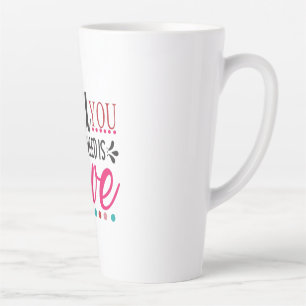 Couple Art All You Need Is Love Latte Mug