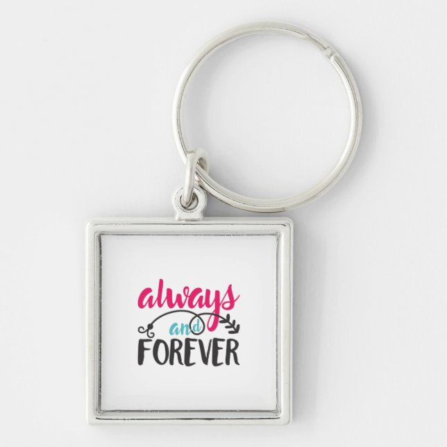 Couple Art Always And Forever Key Ring (Front)