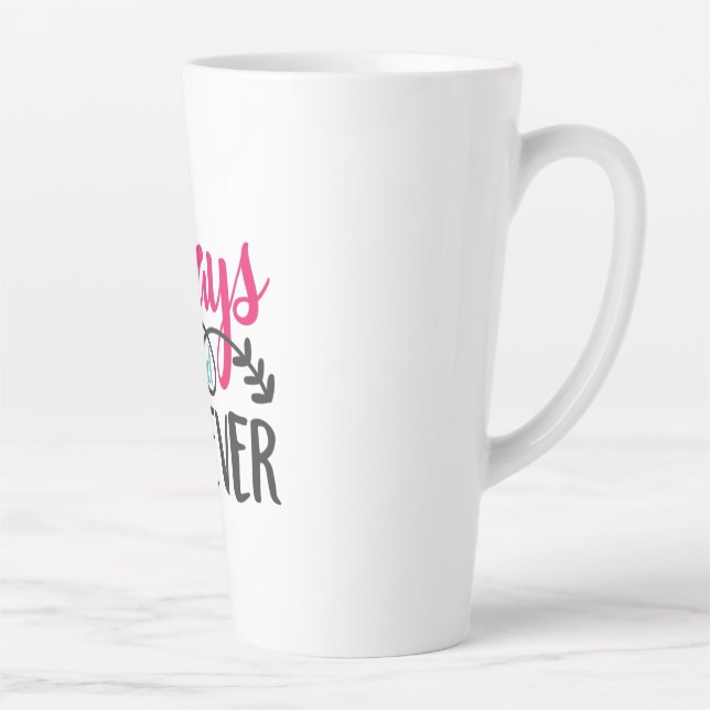 Couple Art Always And Forever Latte Mug (Right)