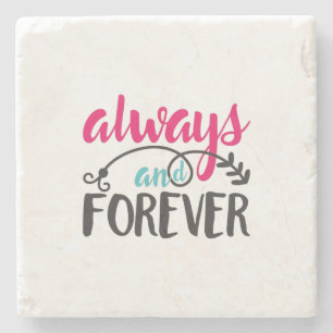 Couple Art Always And Forever Stone Coaster