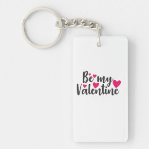 Couple Art Be My Valentine Key Ring