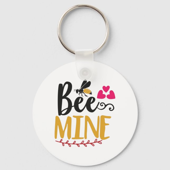 Couple Art Bee Mine Key Ring (Front)