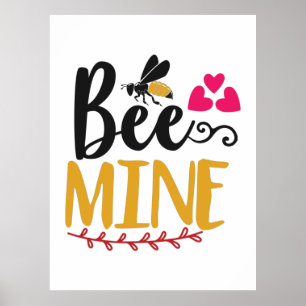 Couple Art Bee Mine Poster