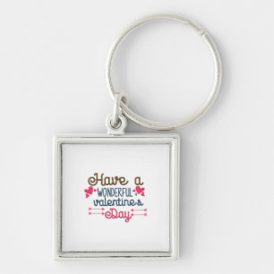 Couple Art Have A Wonderful Valentine's Day Key Ring