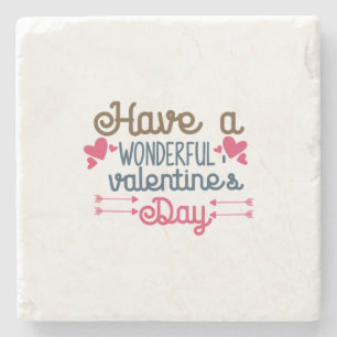 Couple Art Have A Wonderful Valentine's Day Stone Coaster