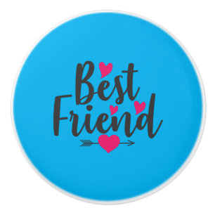 Couple Art Heart Best Friend Ceramic Knob