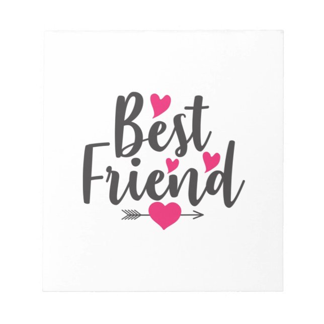 Couple Art Heart Best Friend Notepad (Front)