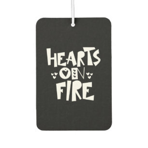 Couple Art Hearts On Fire Car Air Freshener