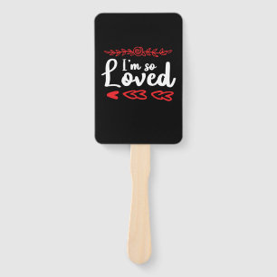 Couple Art I Am So Loved Hand Fan