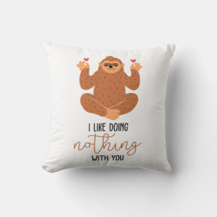 Couple Art I Like Doing Nothing With You Cushion