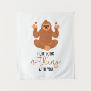 Couple Art I Like Doing Nothing With You Tapestry