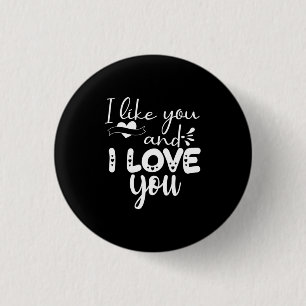 Couple Art I Like You And I Love You 3 Cm Round Badge