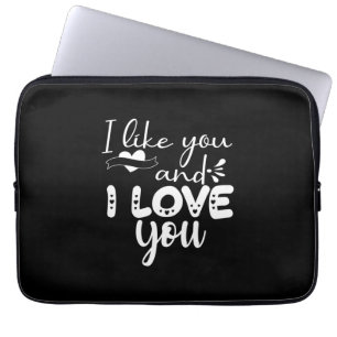 Couple Art I Like You And I Love You Laptop Sleeve