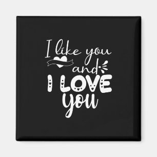 Couple Art I Like You And I Love You Magnet