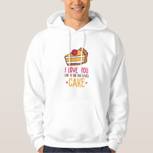 Couple Art I Love You Like A Kid Loves Cake Hoodie