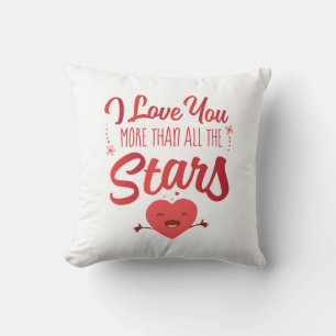 Couple Art I Love You More Than All The Stars Cushion